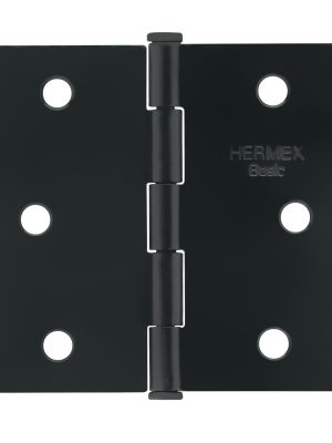 27133 - Bisagra cuadrada 2-1/2', negro mate, cabeza plana, BASIC