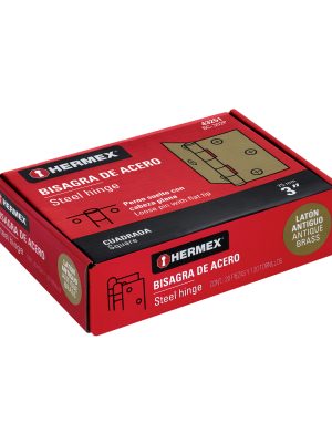 BC-302PE1.jpg 43251 - Bisagra cuadrada 3', latón antiguo, cabeza plana, HERMEX