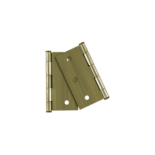 29065 - Bolsa con 2 bisagras cuadradas 3',acero laton antiguo, BASIC