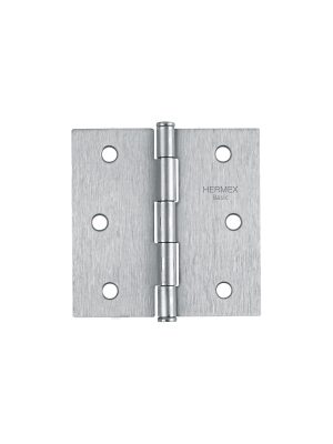 23687 - Bisagra cuadrada 3', satinado, cabeza plana, BASIC
