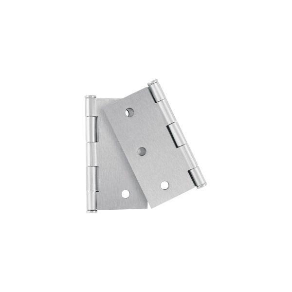 29063 - Bolsa con 2 bisagras cuadradas 3', acero cromo mate, BASIC