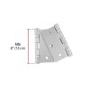 49738 - Bolsa c/2 bisagras cuadradas de 3' acero inox, plana