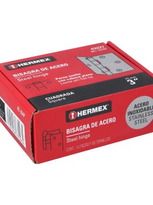 BC-304PE1.jpg 43227 - Bisagra cuadrada 3' acero inox, cabeza plana, HERMEX