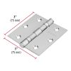 43227 - Bisagra cuadrada 3' acero inox, cabeza plana, HERMEX