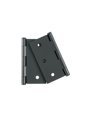 29067 - Bolsa con 2 bisagras cuadradas 3', acero negro, BASIC