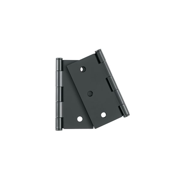 29067 - Bolsa con 2 bisagras cuadradas 3', acero negro, BASIC