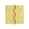 23685 - Bisagra cuadrada 3-1/2',latonado, cabeza plana, HERMEX BASIC