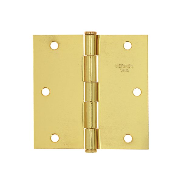 23685 - Bisagra cuadrada 3-1/2',latonado, cabeza plana, HERMEX BASIC
