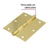 23685 - Bisagra cuadrada 3-1/2',latonado, cabeza plana, HERMEX BASIC