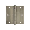 25104 - Bisagra cuadrada 3-1/2', latón antiguo, cabeza plana, BASIC