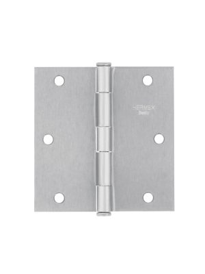 23688 - Bisagra cuadrada 3-1/2', satinado, cabeza plana, BASIC
