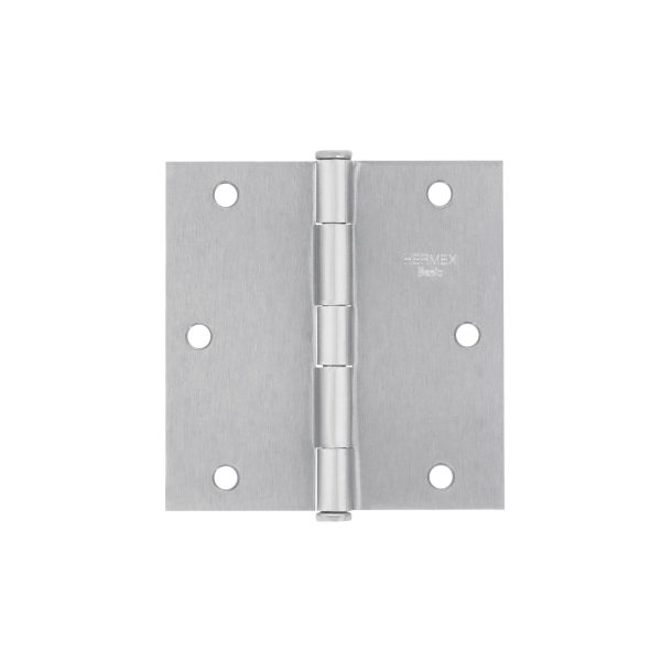 23688 - Bisagra cuadrada 3-1/2', satinado, cabeza plana, BASIC