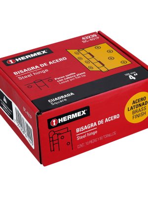 BC-401PE1.jpg 43239 - Bisagra cuadrada 4', latonado, cabeza plana, HERMEX