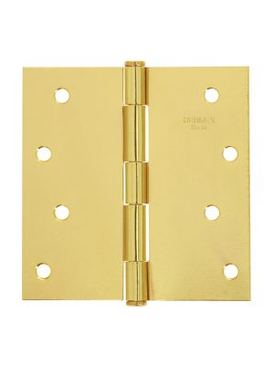23686 - Bisagra cuadrada, 4',latonado, cabeza plana, HERMEX BASIC