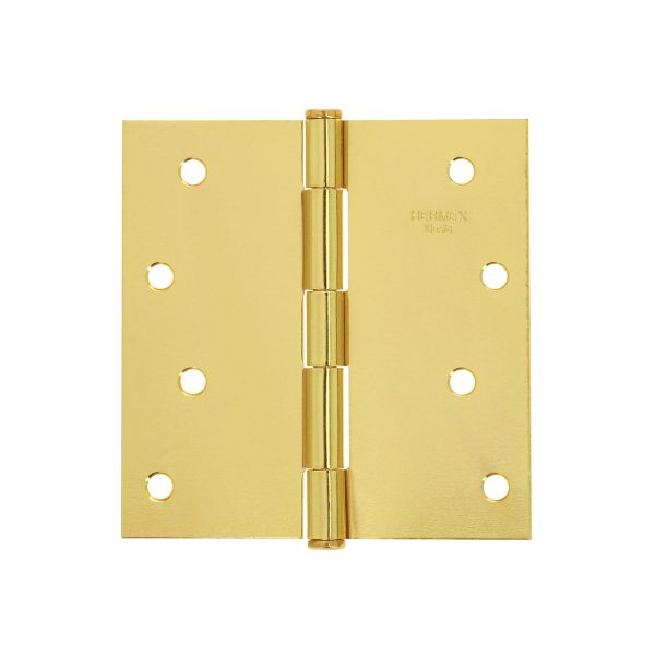 23686 - Bisagra cuadrada, 4',latonado, cabeza plana, HERMEX BASIC