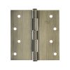 25105 - Bisagra cuadrada 4', latón antiguo, cabeza plana, BASIC