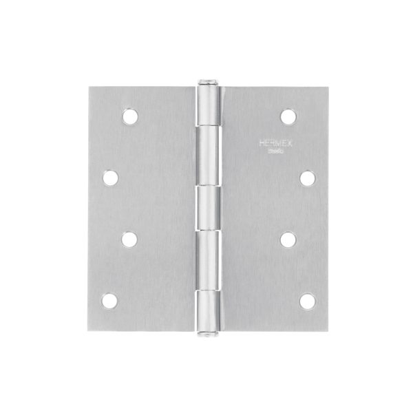 23689 - Bisagra cuadrada 4', satinado, cabeza plana, BASIC