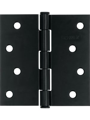 46709 - Bisagra cuadrada 4', negro mate, cabeza plana, HERMEX