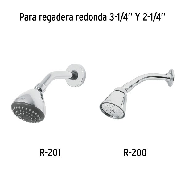 49467 - Brazo y chapetón de repuesto para regaderas, latón, Element