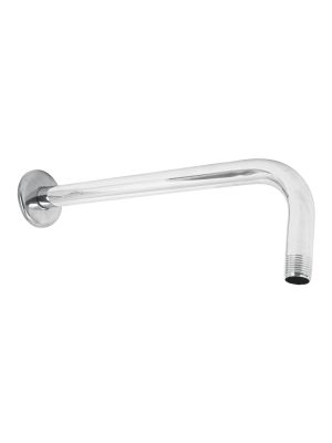 44506 - Brazo recto con chapetón para regadera, 30 cm, cromo, Foset