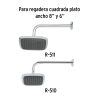 44507 - Brazo y chapetón recto de repuesto para regadera, Foset Aqua