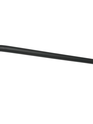 47754 - Brazo recto 50 cm con chapetón para regadera, negro mate