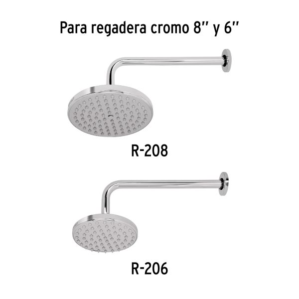 49471 - Brazo y chapetón de repuesto para regadera, 30 cm, Element