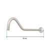 44509 - Brazo y chapetón tipo gancho para regadera, 50 cm, satinado