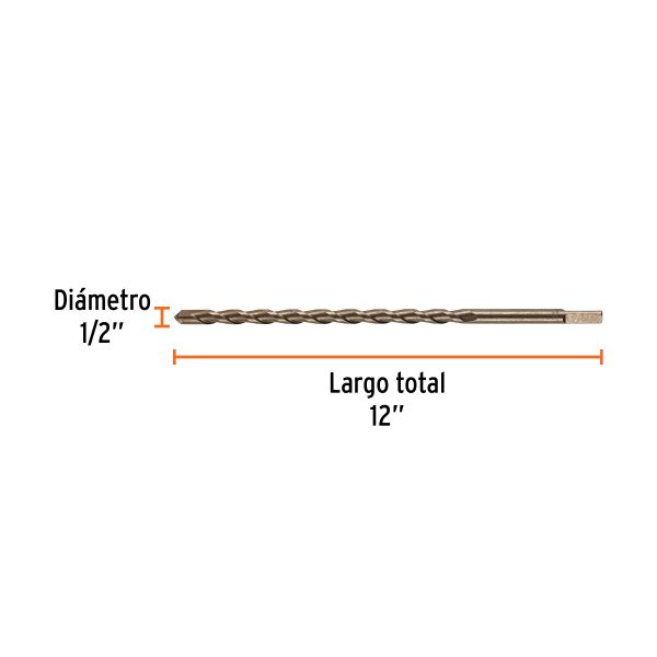 11233 - Broca para concreto de 1/2 x 12', Truper