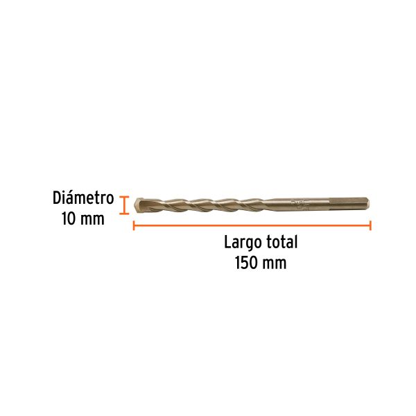 102349 - Broca para concreto 10 x 150 mm, Truper