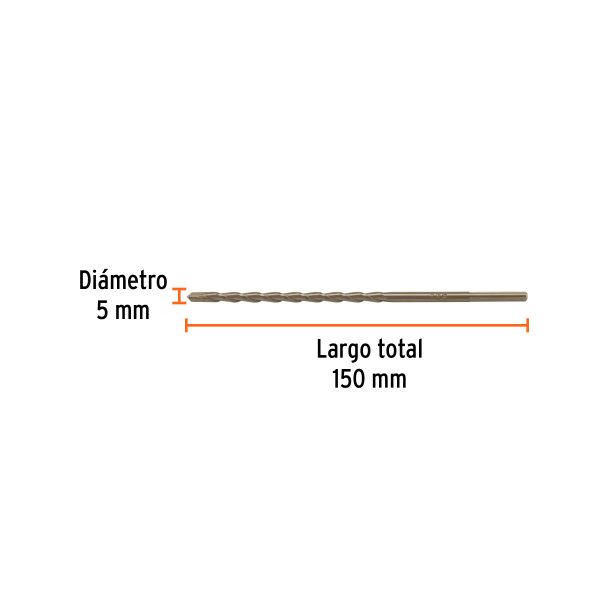 102341 - Broca para concreto 5 x 150 mm, Truper