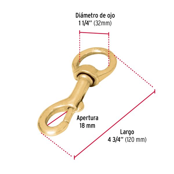 44049 - Bandola destorcedora de latón 1-1/4', Fiero