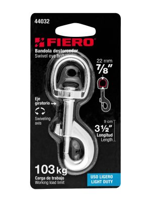 44032 - Bandola de zinc de 7/8' giratoria, Fiero