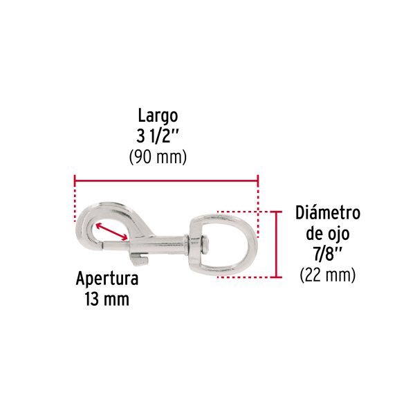 44032 - Bandola de zinc de 7/8' giratoria, Fiero