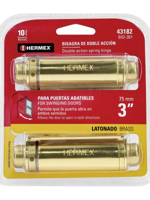 43182 - Bisagra de doble acción 3' acero latonado, HERMEX