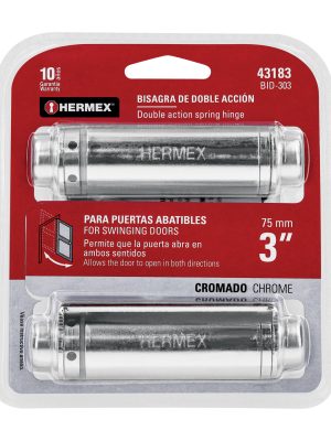 43183 - Bisagra de doble acción 3' acero cromado, HERMEX