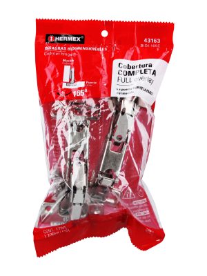 43163 - Bolsa c/2 bisagras bidimensionales de 165°cobertura completa