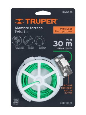 BIMBO-30E1.jpg 12322 - Carrete con 30 m de alambre forrado multiusos, Truper