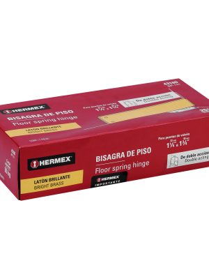43180 - Bisagra de piso doble acción, acero latonado, HERMEX