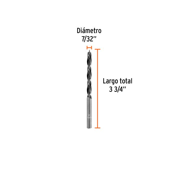 101690 - Broca con punta centradora para madera 7/32', TRUPER