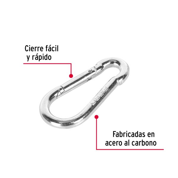 44038 - Bandola mosquetón de acero 1/4', Fiero