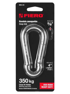 44040 - Bandola mosquetón de acero 3/8', Fiero