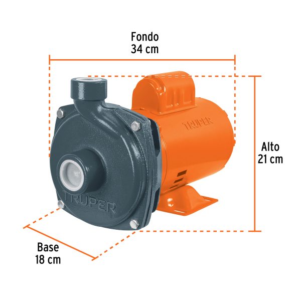 100430 - Bomba centrífuga para agua, 1 HP, TRUPER