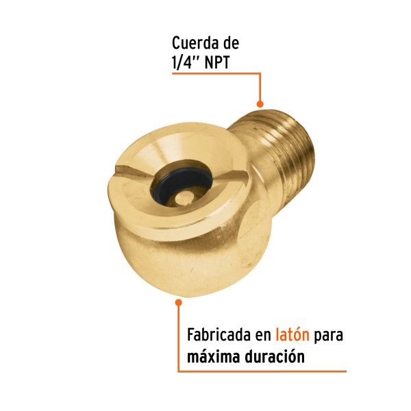 19087 - Cabeza infladora de llantas, macho, cuerda 1/4' NPT, TRUPER