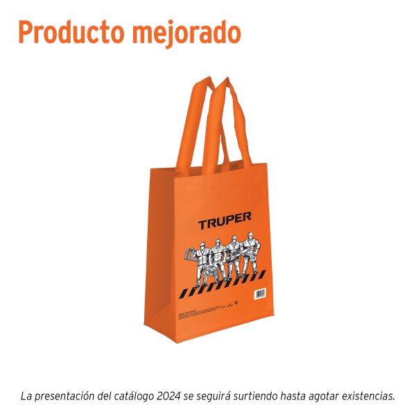 65013 - Bolsa ecológica naranja de 30 x 34 cm, Truper