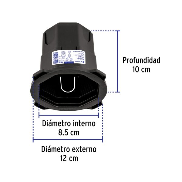 40140 - Mini bote integral 10 cm, aro interno de 8.5 cm, Volteck