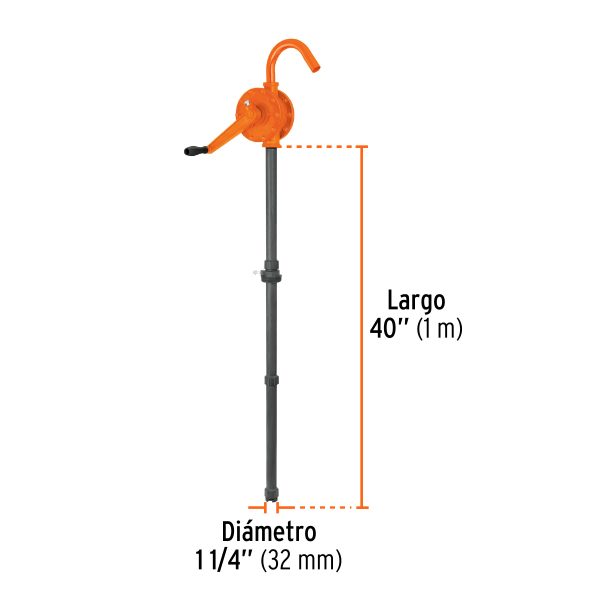 16856 - Bomba extractora de ácidos con manivela, Truper