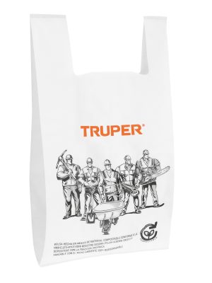 68054 - 100 bolsas plásticas biodegradables de 34 x 60 cm, Truper