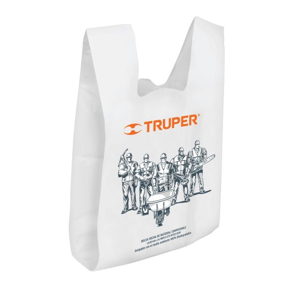 61128 - Bolsa plástica biodegradable de 20 x 40 cm, Truper