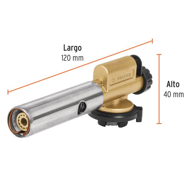 11987 - Boquilla aluminio, enc.electrónico, p/lata de gas 1/4 vuelta